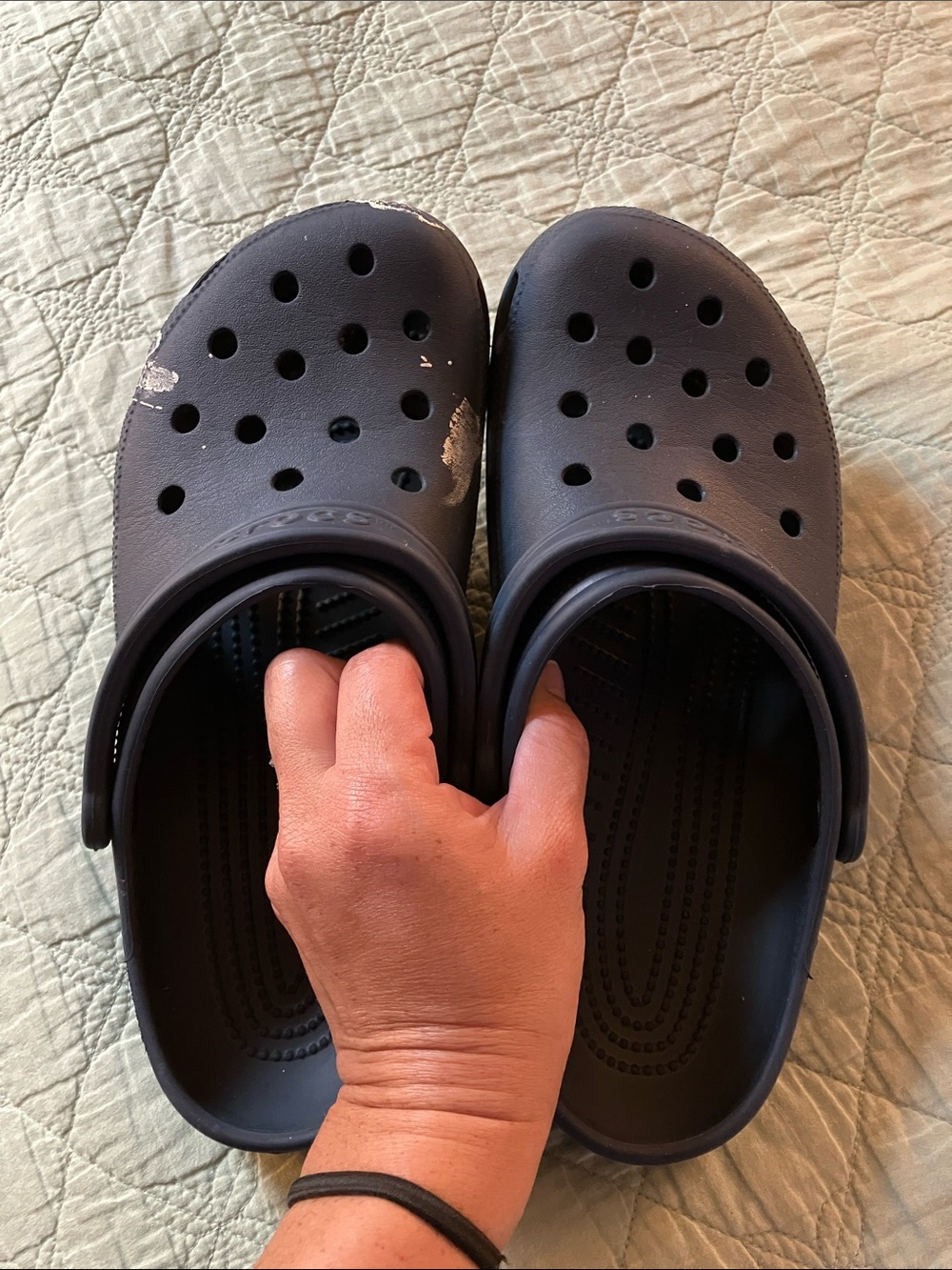 CROCS Navy Blue Classic slides, unisex